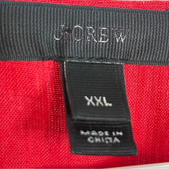 J.Crew Scalloped Red Linen Blend Romper Sz XXL - Picture 8 of 10